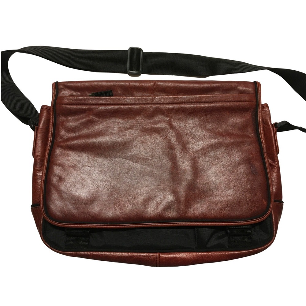 WILSONS LEATHER Reddish Brown Laptop Messenger Bag Briefcase 15 in Computer Bag